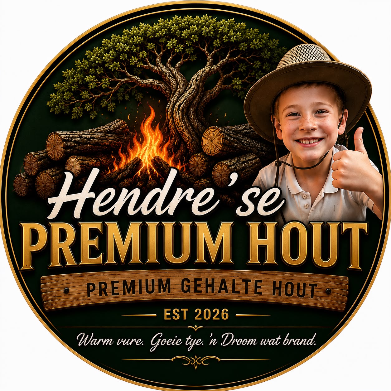 Hendré se Premium Hout logo